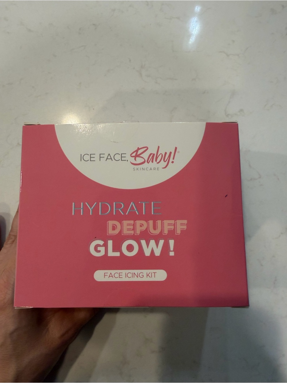 Ice Face Baby! Hydrate Depuff Glow Face Icing Kit - Pink